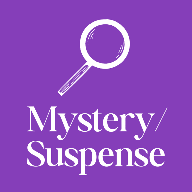 Button for mystery and suspense book reviews